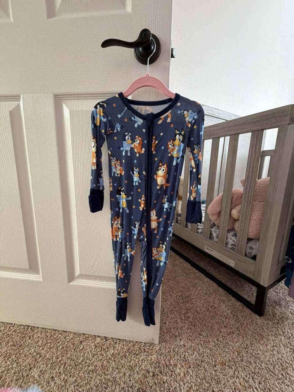 Little Sleepies Bluey Zip-Up Pajama Romper 6-12 Months